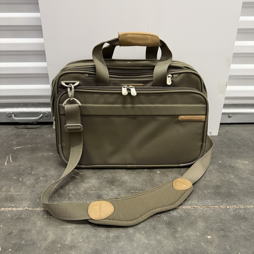 Briggs & Riley Olive Baseline Expandable Cabin Bag